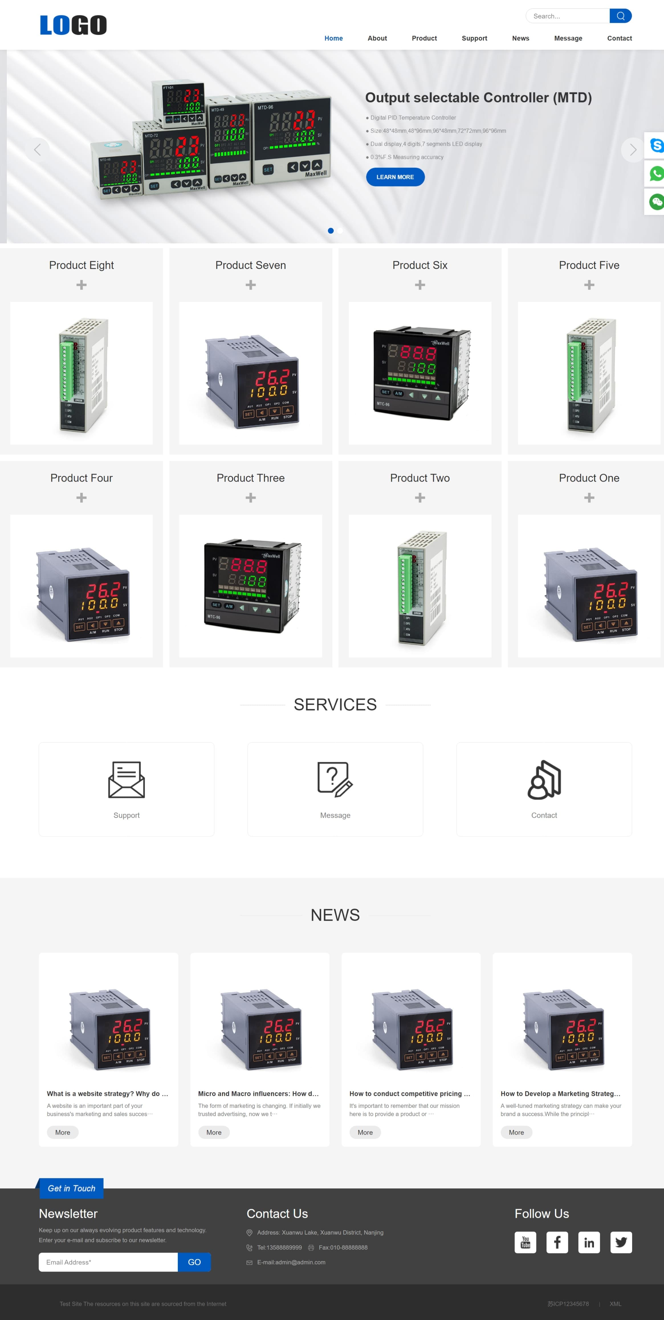 响应式减速机械英文外贸公司通用网站